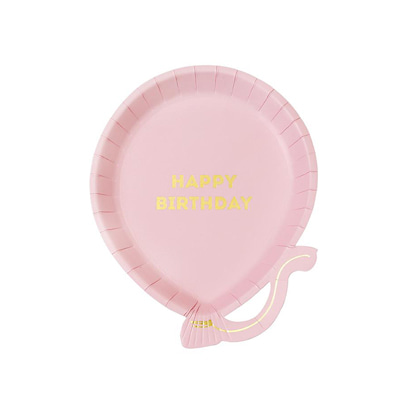 Pink Balloon Plates